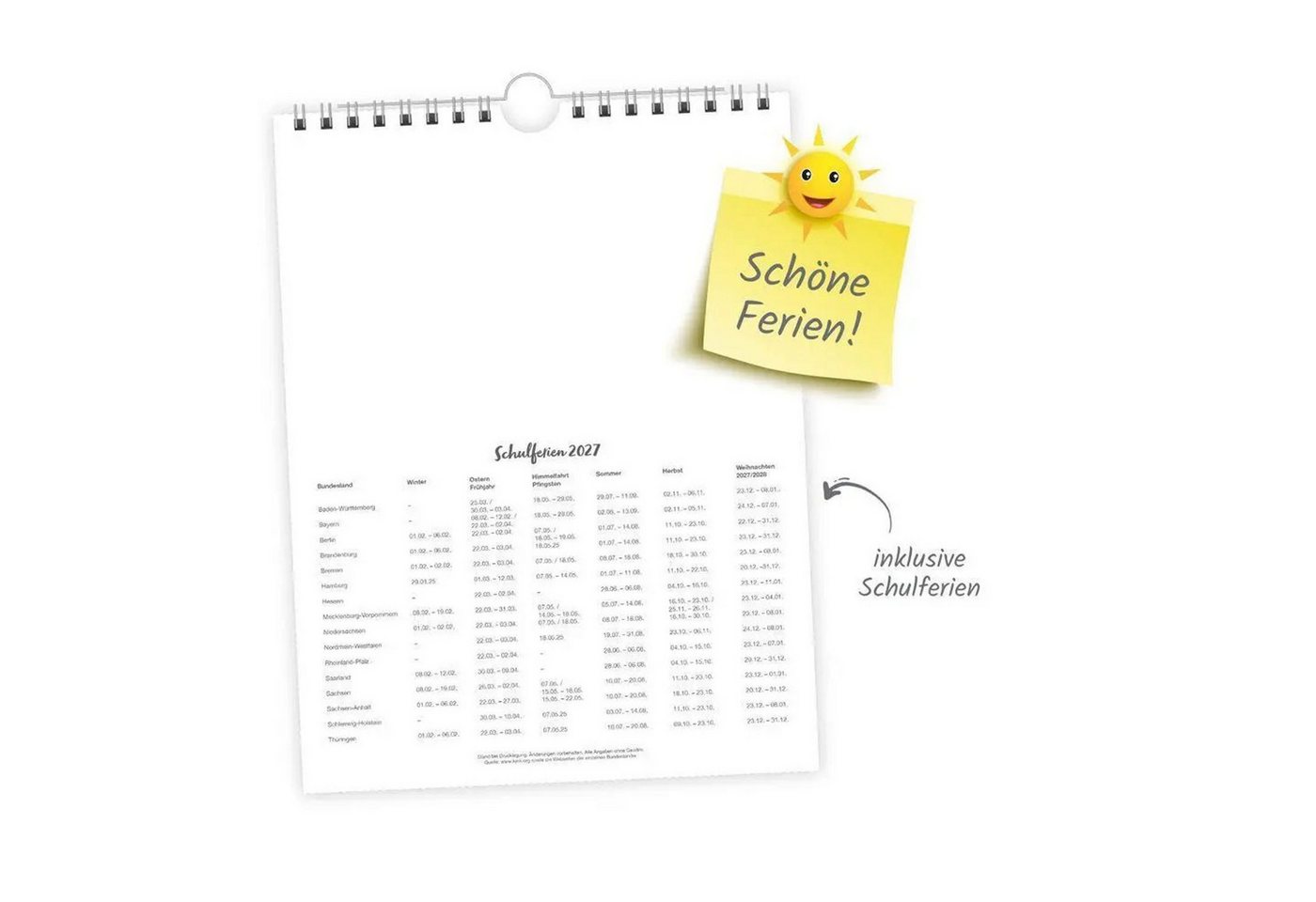 Trötsch Verlag Wandkalender TRÖTSCH - Wochenkalender zum Hängen Deutschlandreise 2027 Bild 4