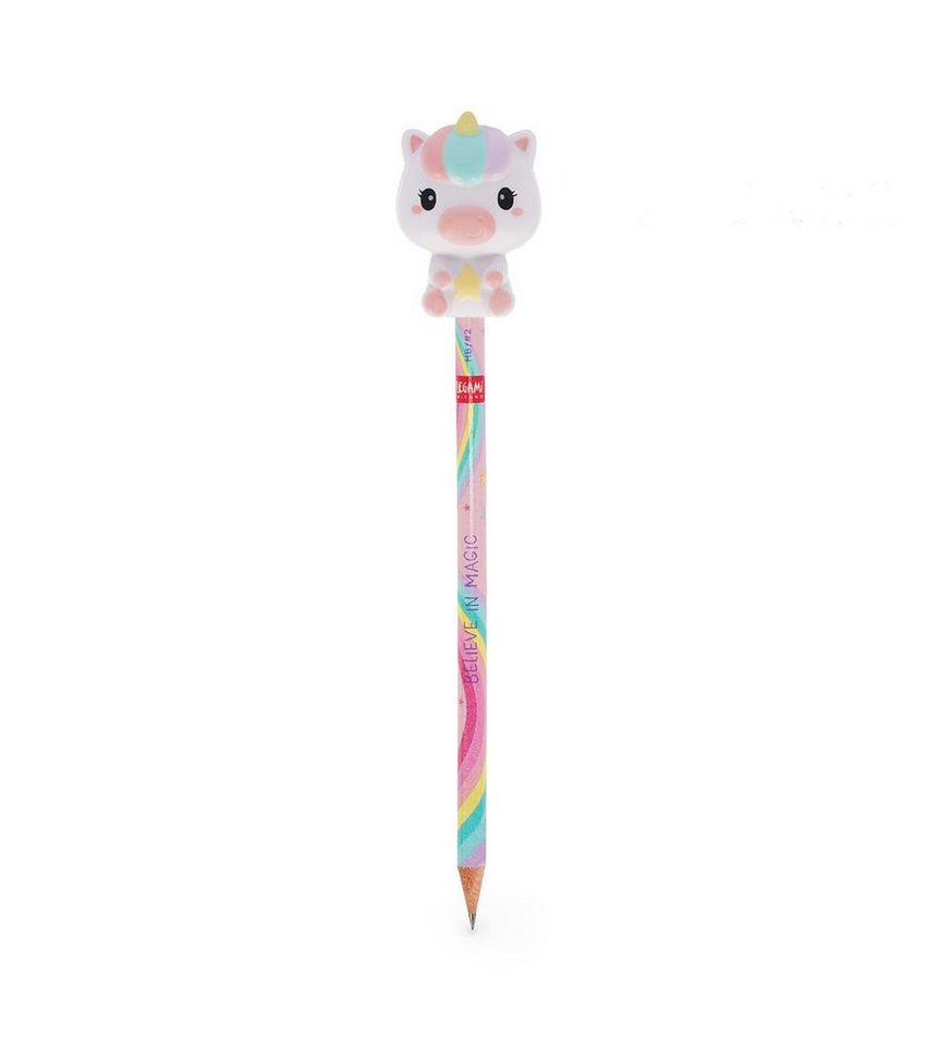 Legami Bleistift LEGAMI Squeezy Pencil Unicorn, Bleistift mit Radiergummi-Topper