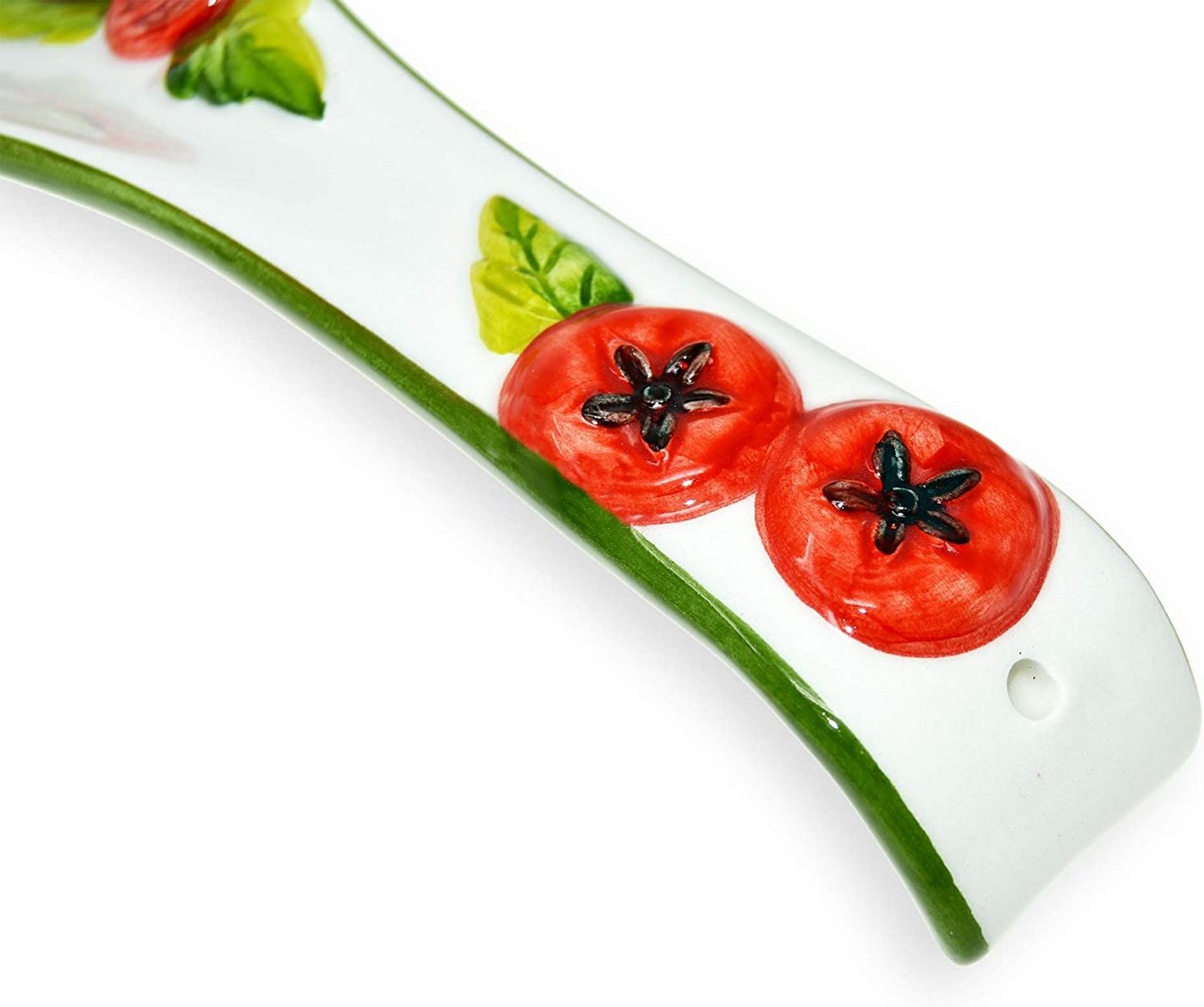 Lashuma Kochlöffelhalter Tomate, (1-tlg., 28 cm), Keramik Löffelhalter mit Tomaten Relief Dekor Bild 2