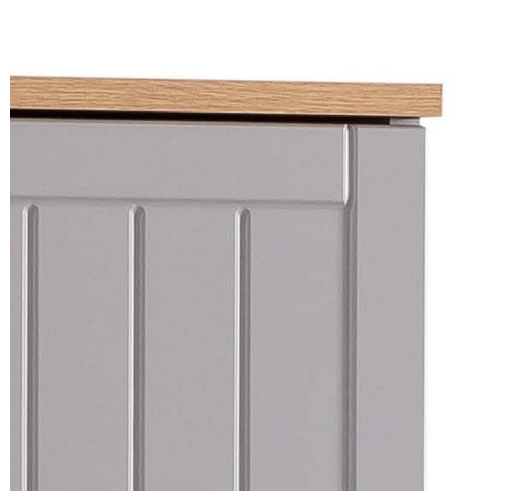Lomadox Hängeschrank JAUSA-80 Badmöbel im Landhaus Design, grau mit Eiche Nb., 30,3/70,8/20,5cm Bild 4