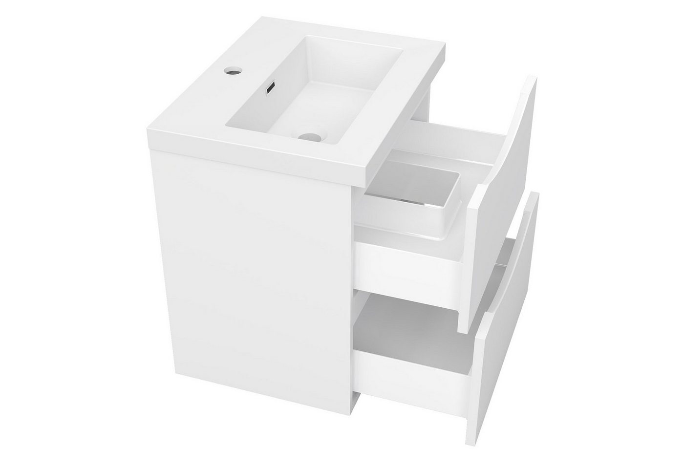 Aica Sanitär Waschtisch Waschbecken mit Unterschrank Soft Close Badmöbel Badschrank Gäste-WC