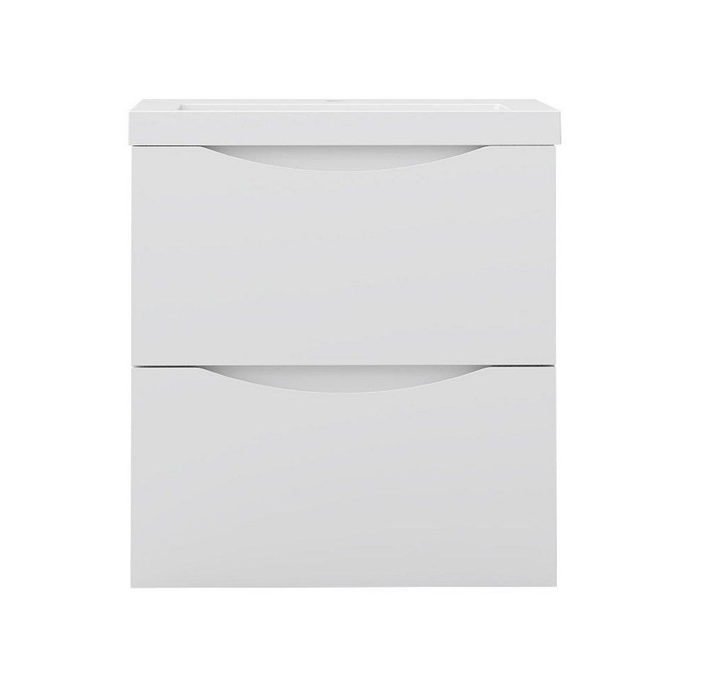 Aica Sanitär Waschtisch Waschbecken mit Unterschrank Soft Close Badmöbel Badschrank Gäste-WC Bild 2