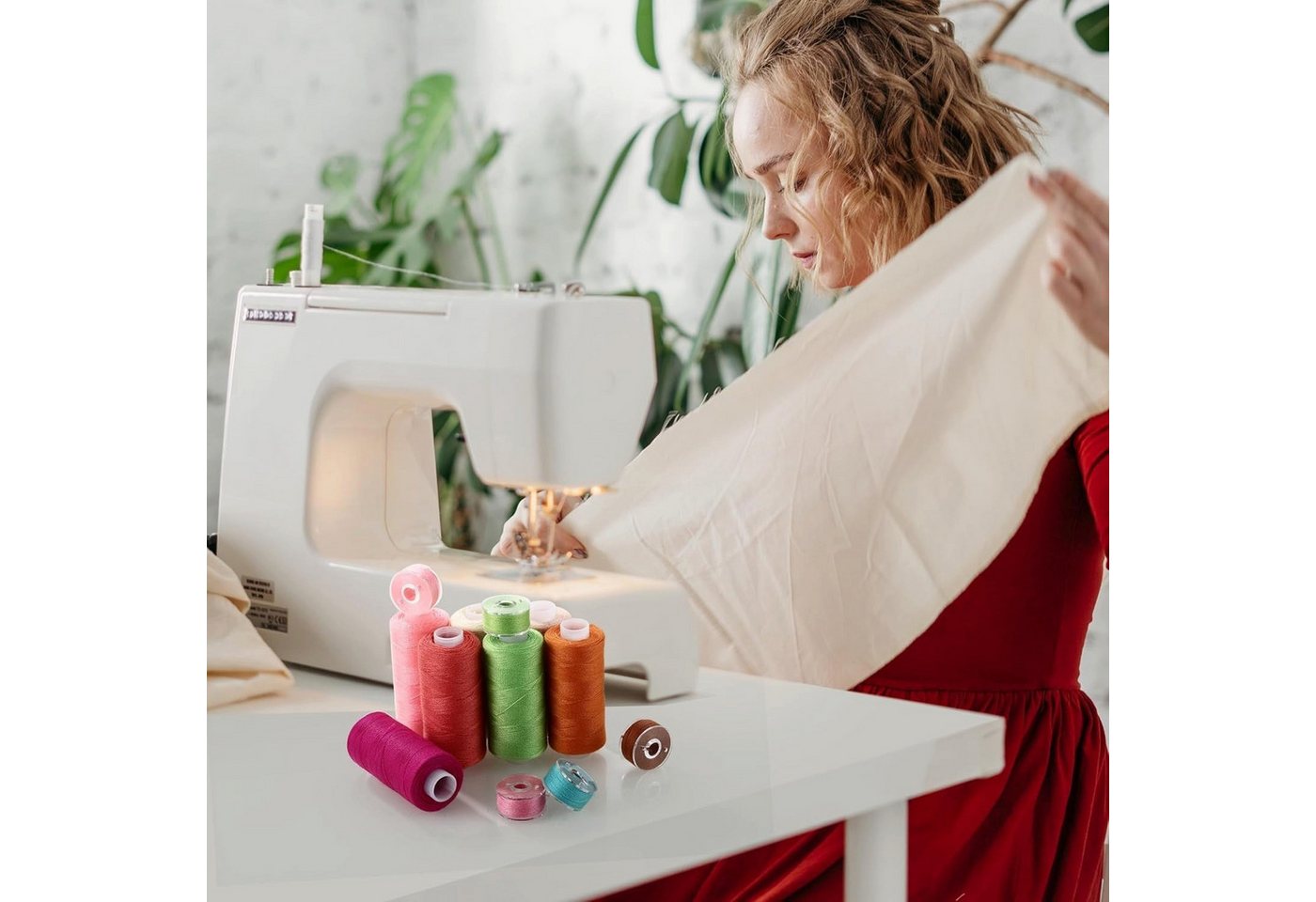 Zengi 36 Farben Polyester reißfest für Nähmaschine Handnähen Quilten DIY Nähgarn, (Set, 72-St., 36 Farben mit jeweils passendem Unterfaden), farbecht, lichtbeständig und abriebfest Bild 3