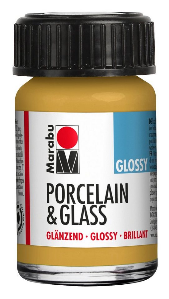 Marabu Bastelfarbe Porcelain & Glass Glossy, 15 ml