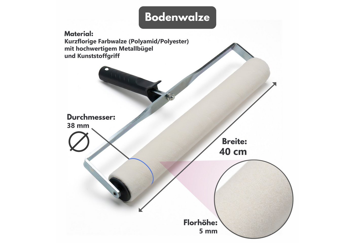 WO-WE Malerset Epoxidharz Bodenbeschichtung Werkzeug Set Ausgleichsmasse Kit PL250, (Set), 7-teilig, Epoxidharz Bodenbeschichtung Werkzeug Set Bild 5