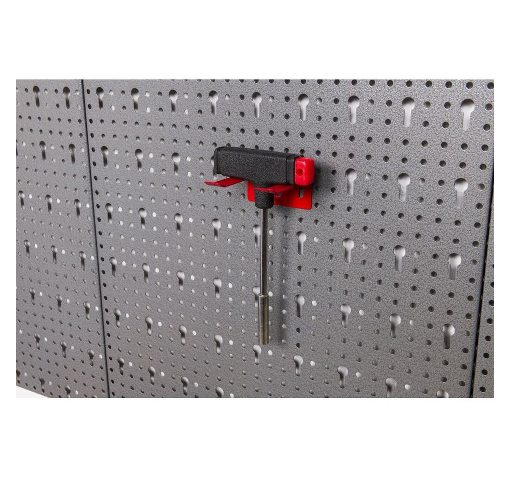 Kreher Lochwand Set: 2 x Werkzeuglochwand aus Metall mit 14tlg. Hakenset, 120 x 60 cm Bild 4