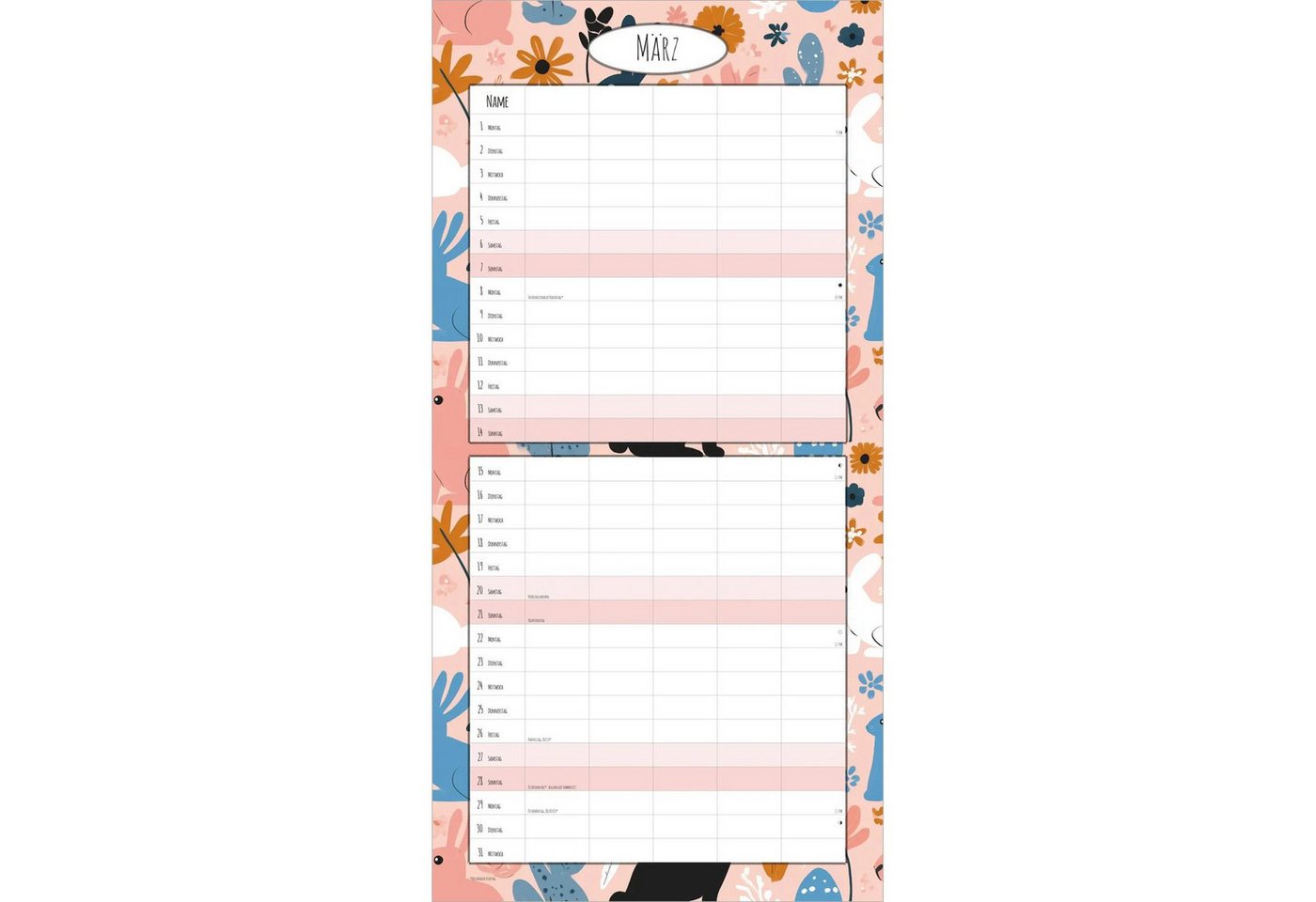 Wandkalender Familienplaner Deluxe 2027 Bild 3