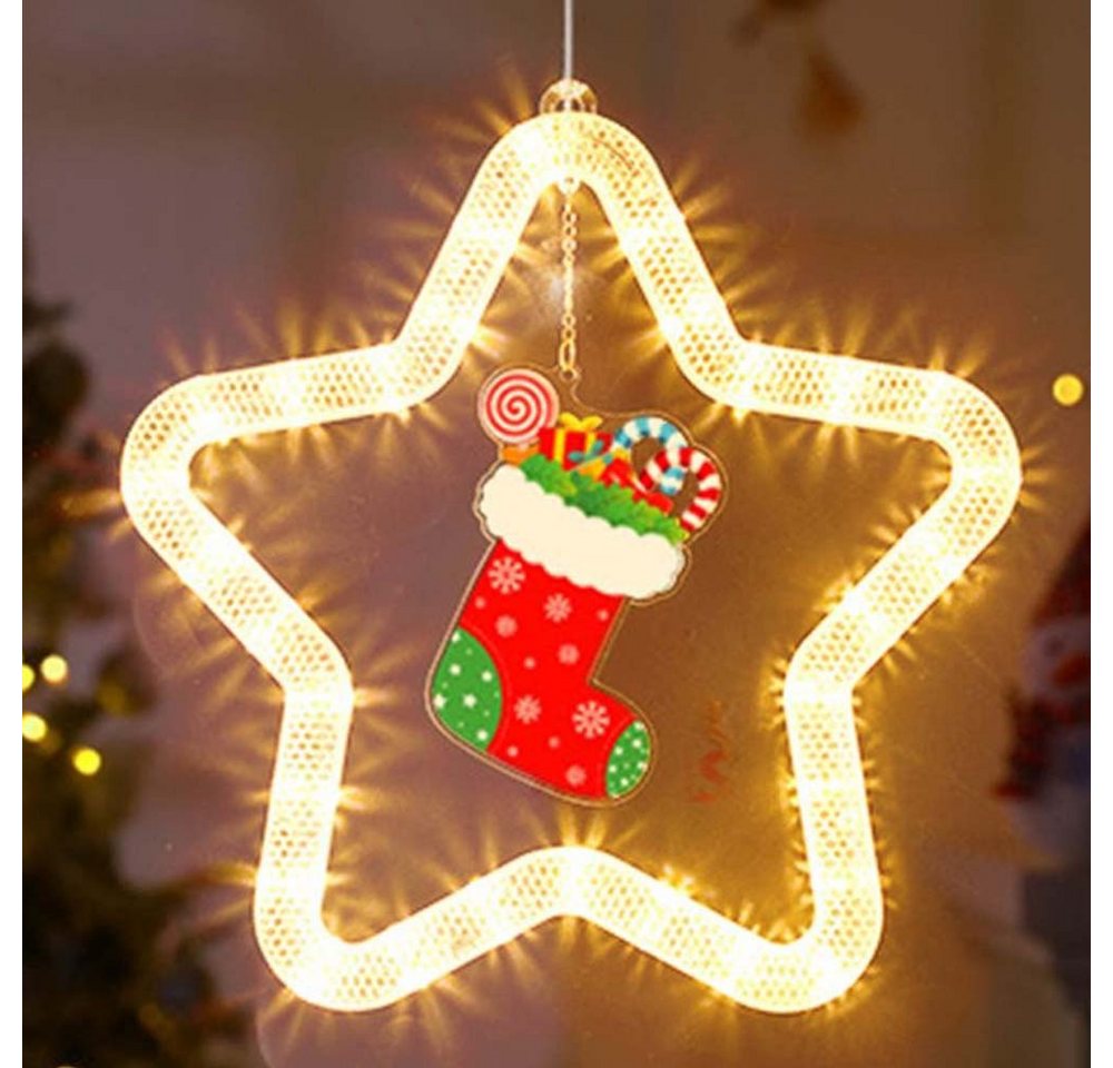 VIVIHEYDAY LED-Lichterkette LED Stern Weihnachtsbeleuchtung Fenster Innen Lichterkette, für Geburtstag Hochzeit Party Weihnachten Deko Bild 3