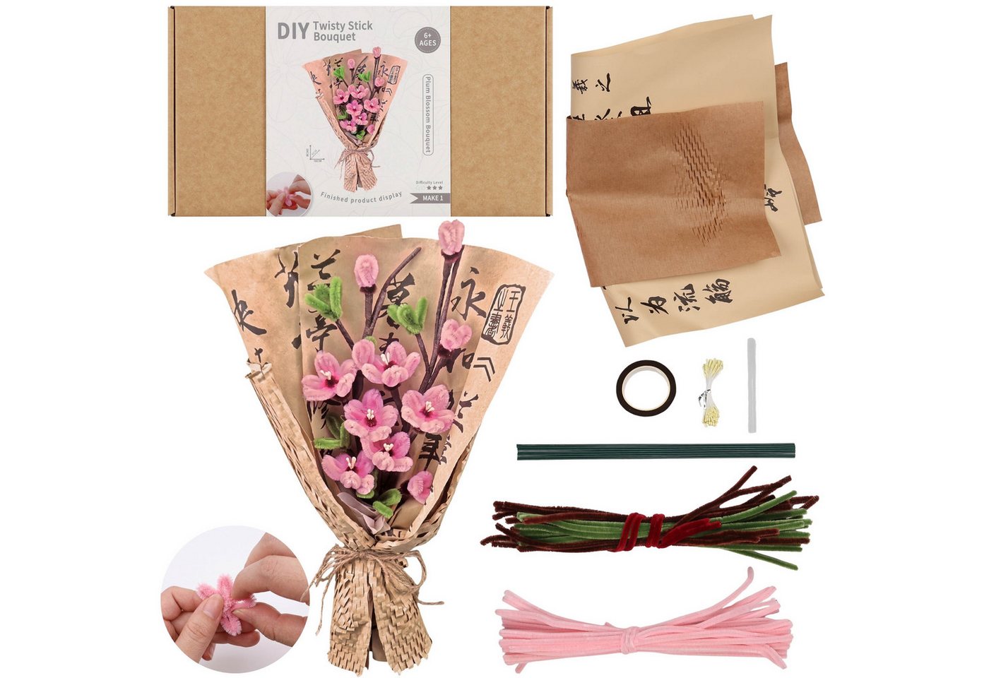 Sarcia.eu Kreativset Draht zum Basteln von Blumen, Set zum Gestalten von Blumensträußen 6+ Bild 4
