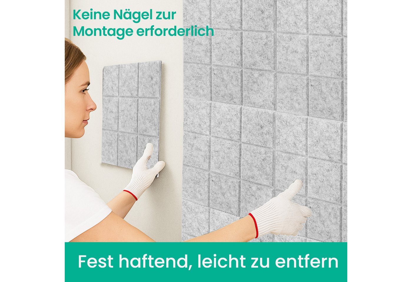 Youyijia Bastelfilz 6 Stück Filz Pinnwand mit 30 Pinnnadeln Selbstklebende Filzboard Bild 4