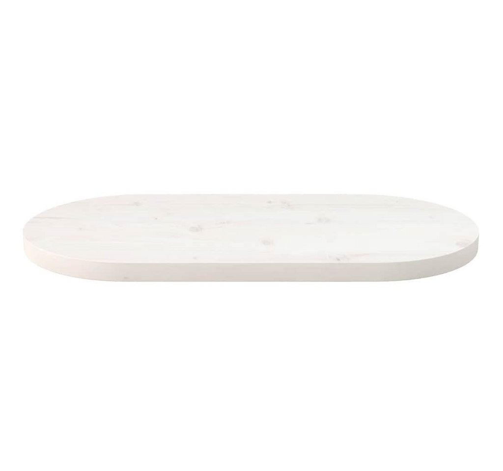 furnicato Tischplatte Massivholz Weiß 60 x 30 x 2,5 cm (1 St) Bild 2