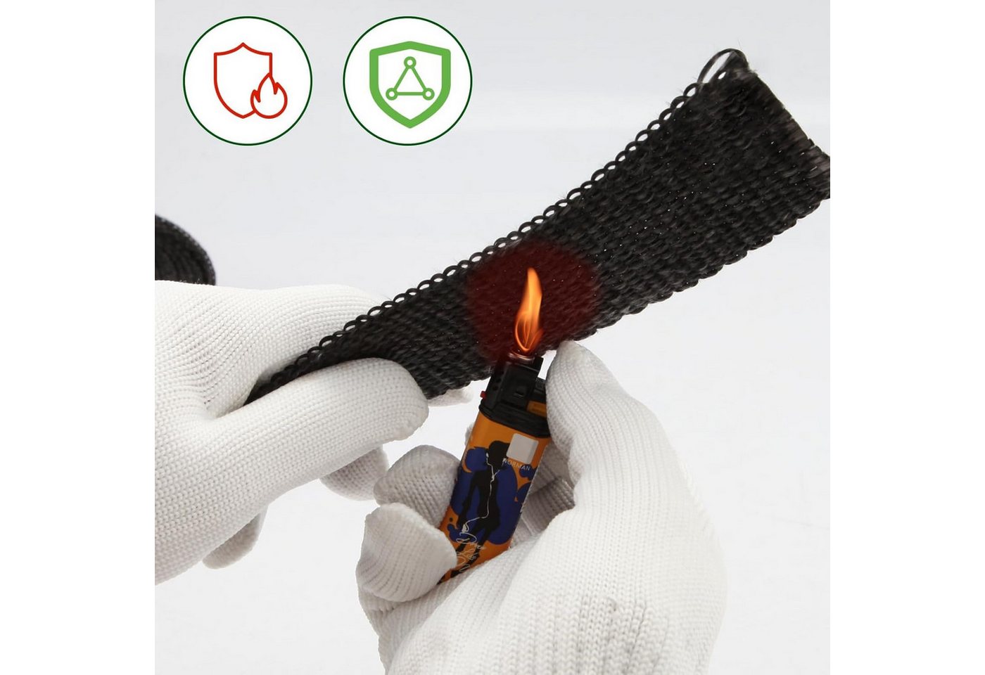 BlingBin Auspuff-Flexrohr Auspuffrohr-Dichtungsband, isolierend und hochtemperaturbeständig, (1 Set, 1-tlg), Exhaust Tape 15m Heat Insulation Tape 10 Metal Cable Locking Ties Bild 2