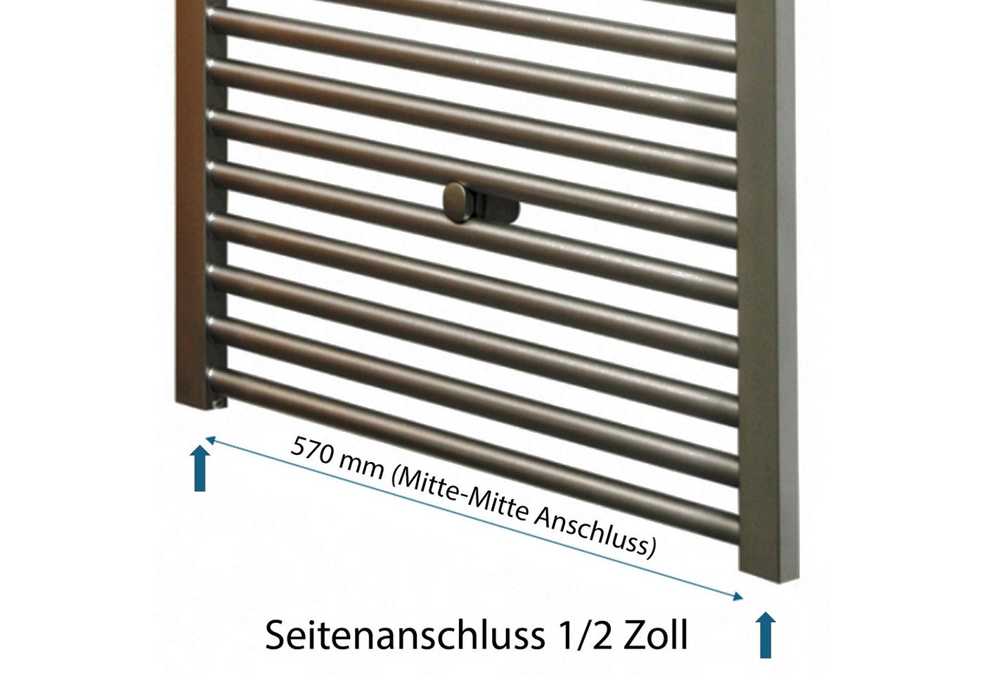 Szagato Badheizkörper BADHEIZKÖRPER Design Hamburg 2 121x60cm 811 Watt SZAGATO Design, 5 Jahre Garantie, Made in Germany