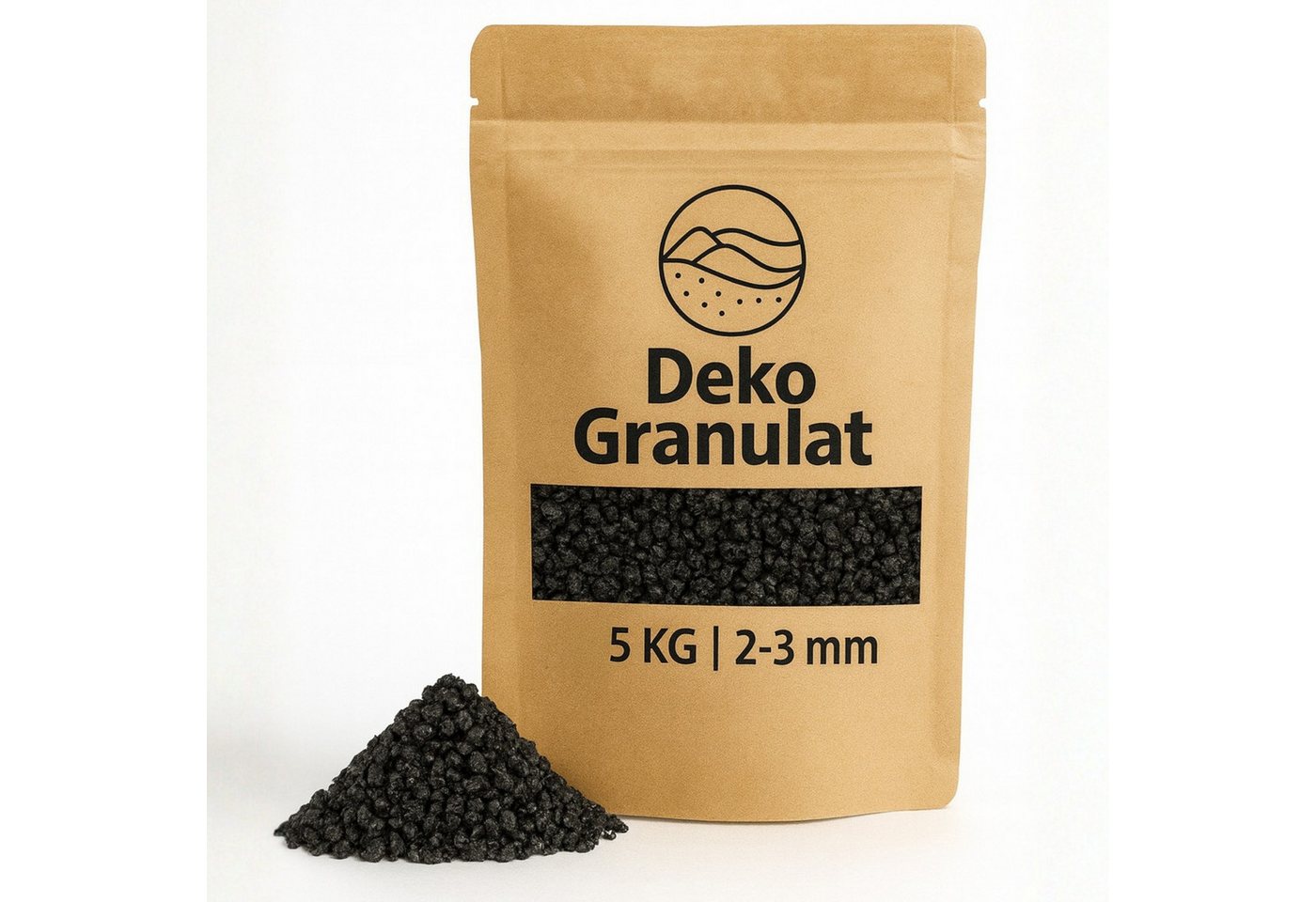 matches21 HOME & HOBBY Deko-Granulate Deko-Granulat 5 KG schwarz Ø 2-3 mm Vasen Glas-Füllung Streudeko, (1 St), Kleine bunte Deko-Steine als Tischdeko Hochzeitsdeko Bild 2