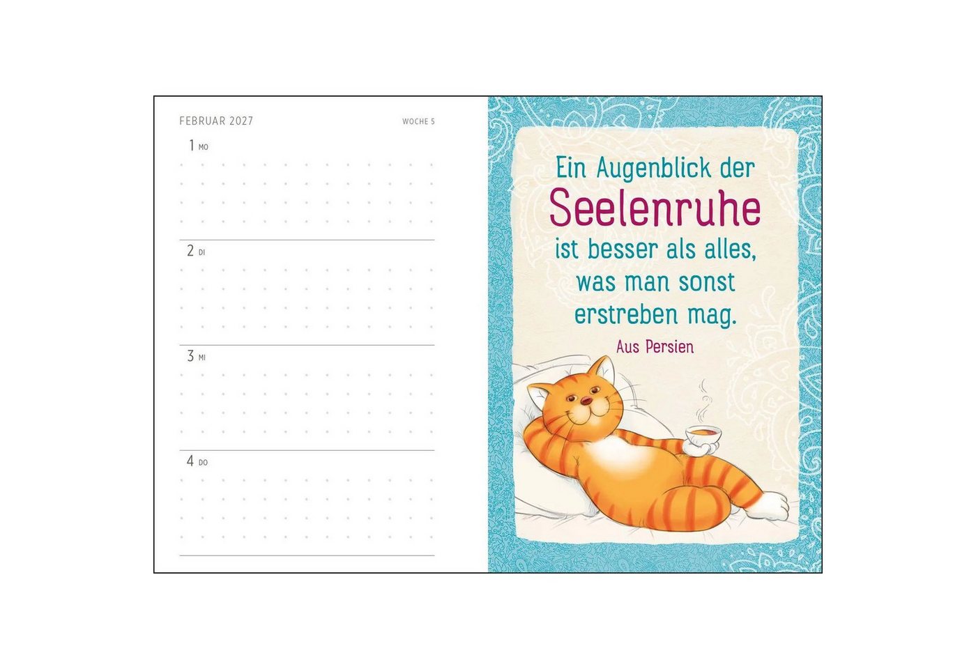 Taschenkalender Buchkalender 2027: Om-Katze: Bloß kein Stress! Bild 4