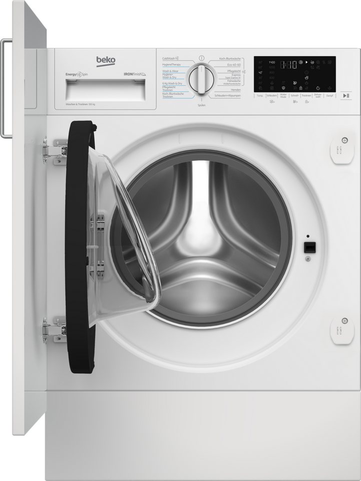 BEKO Einbauwaschtrockner B5DBT6941W 457000003300, 9 kg, 9 kg, 1400 U/min