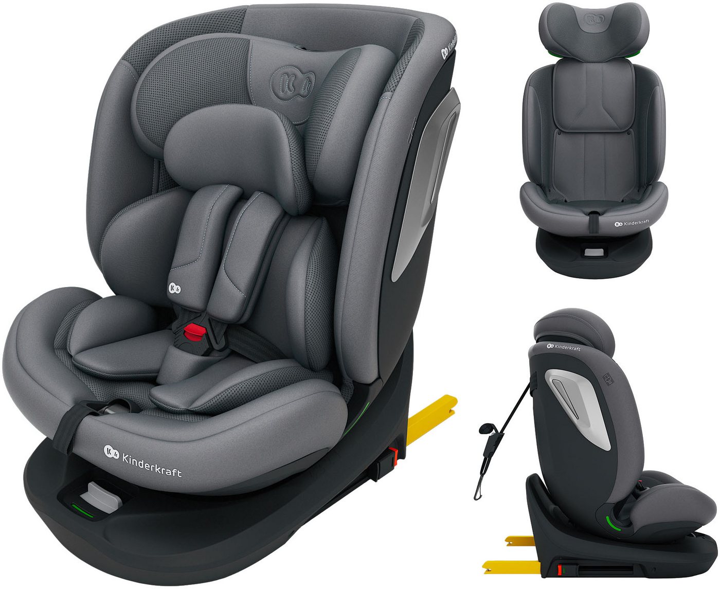 Kinderkraft Autokindersitz I-GROW 2 PLUS, ab: ab Geburt, bis: 12 Jahren, ab: 40 cm, bis: 150 cm, 360° – drehbarer Kindersitz