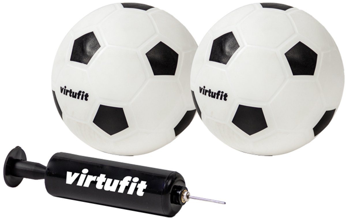 VirtuFit Fußballtor VirtuFit Kinder Fußballtore Set 2 Tore mit 2 Bällen Pumpe 92 x 64 cm Bild 2