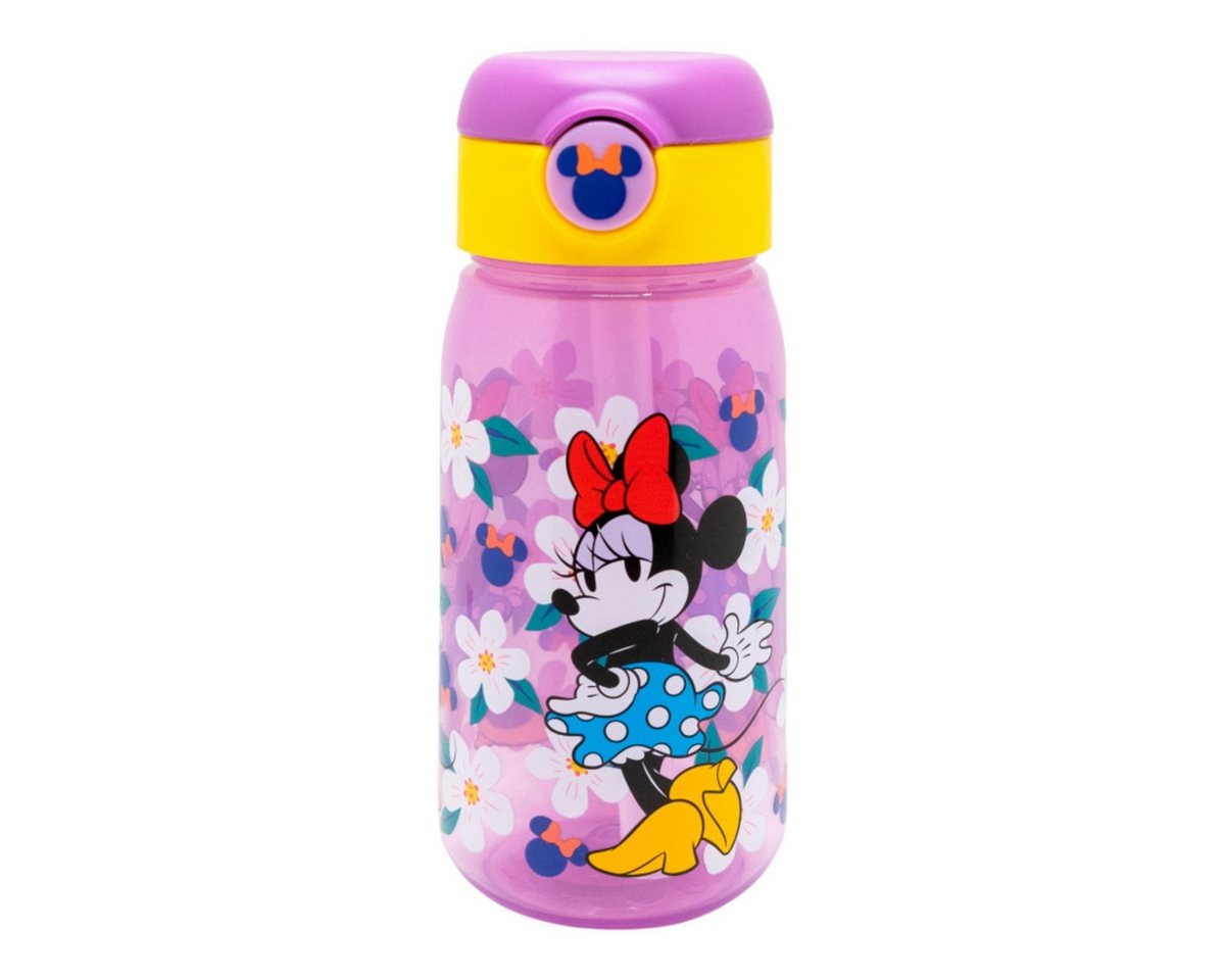 Storline Trinkflasche Minnie Mouse 510ml Kinderflasche mit Trinkhalm & Deckel