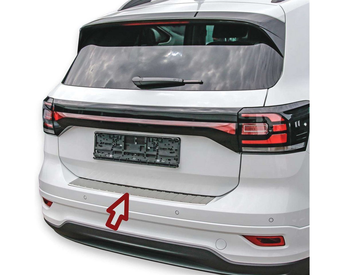 RECAMBO Ladekantenschutz für VW T-Cross, BJ ab 2018> Stoßstangenschutz, V2A rostfrei, Exklusive Optik, praktischer Schutz & perfekte Passform Bild 5