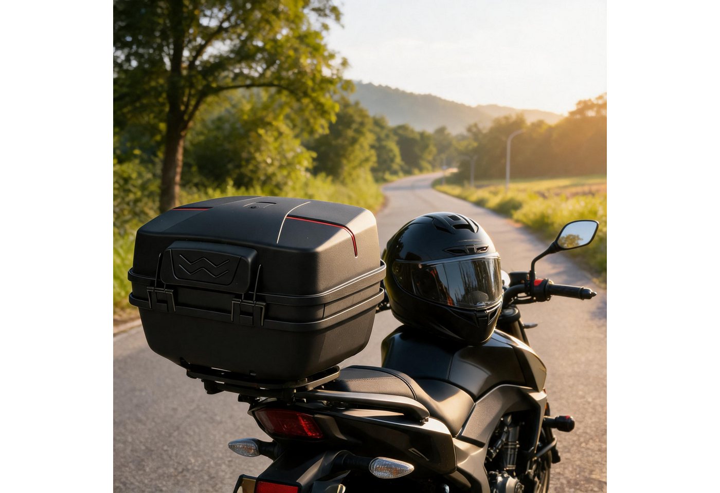 GarveeMore Topcase 46L Motorrad E Bike Topcase Wasserdicht Motorrad Heckbox Bild 3