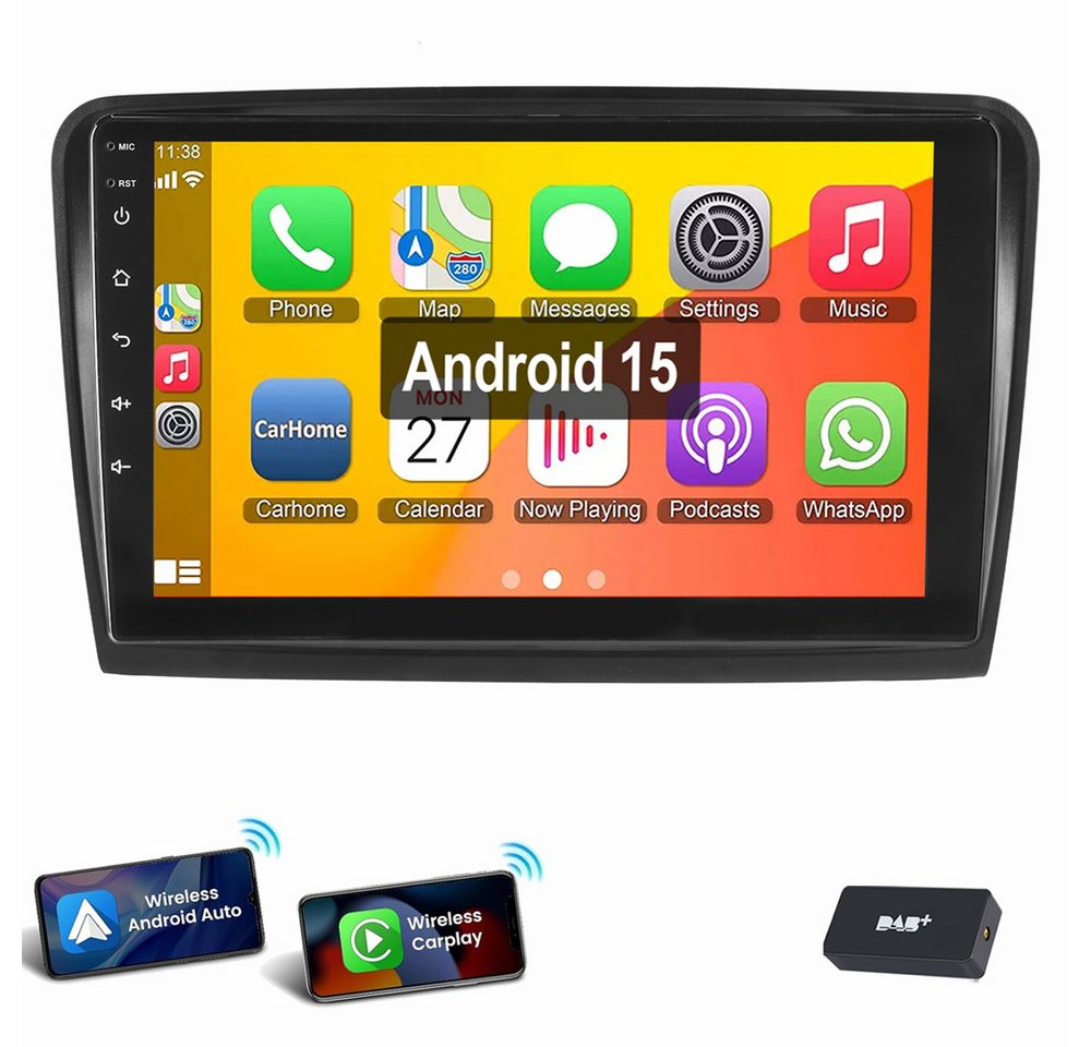 ESSGOO Für Skoda Superb 2 II 2008-2015 10,1" Android 15.0 Autoradio (RDS, Digitalradio (DAB), FM, AM, Carplay Android Auto GPS Navi WIFI BT SWC) Bild 3