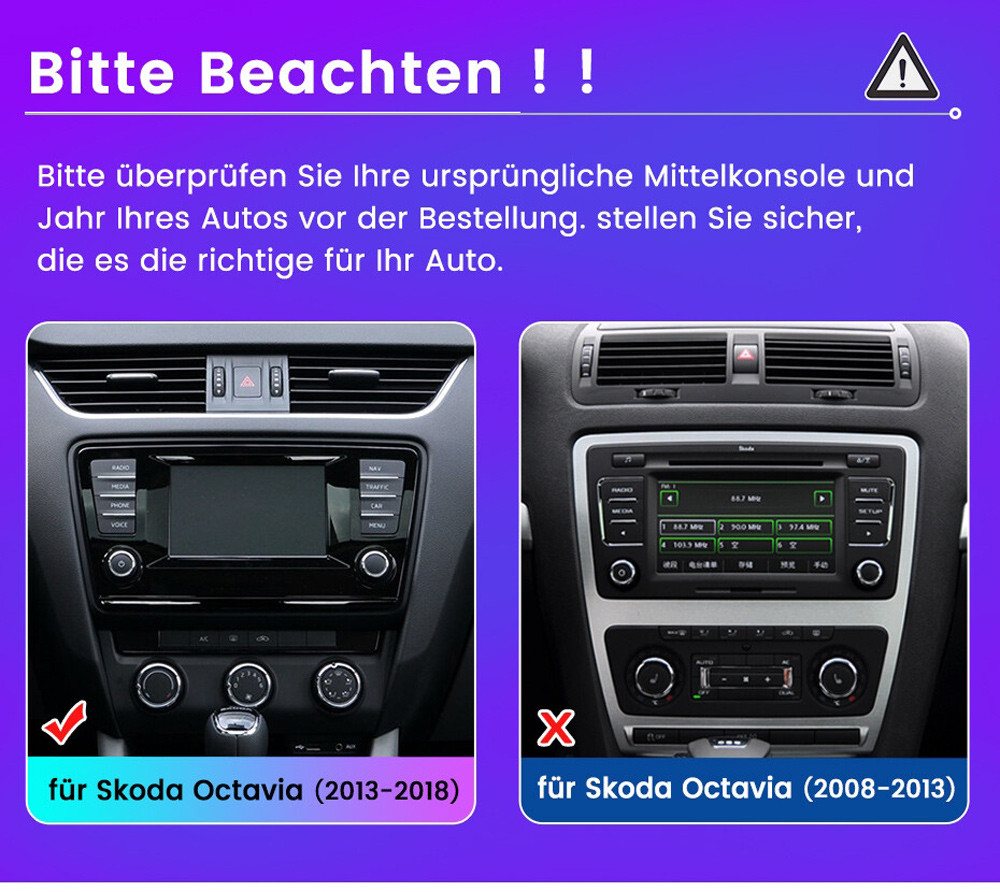 ESSGOO Für Skoda Superb 2 II 2008-2015 10,1" Android 15.0 Autoradio (RDS, Digitalradio (DAB), FM, AM, Carplay Android Auto GPS Navi WIFI BT SWC) Bild 4