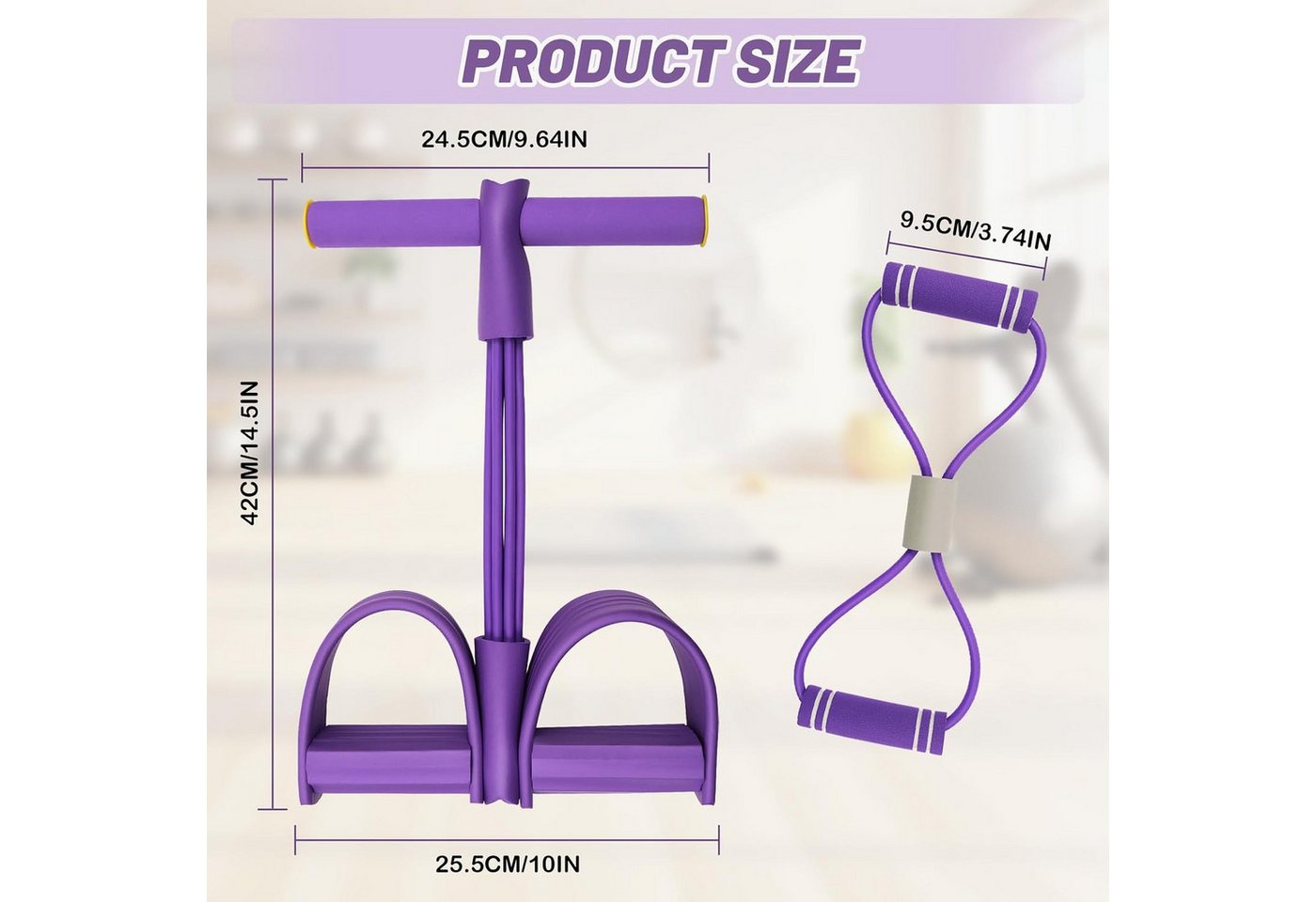FELIXLEO Multitrainer Bauchtrainer Sit-Up Expander, 6 Tubes, 8-förmige Widerstandsbänder, (1-St) Bild 3