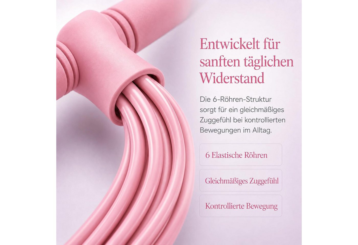 FELIXLEO Multitrainer Bauchtrainer mit Pedal-Widerstandsband, 6 Röhren, (1-St) Bild 2