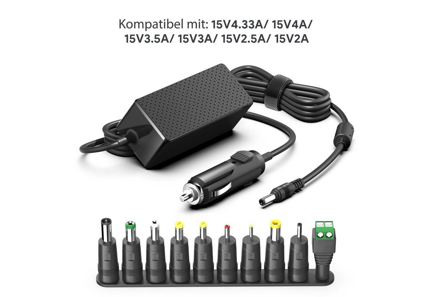 HKY 15V KFZ Netzteil Ladegerät für GVM LED Licht Panel und Lautsprecher KFZ-Netzteil (Kompatibel mit 520S 560AS 800D 800D-RGB, Marshall, Echo, Yamaha, TV) Bild 2