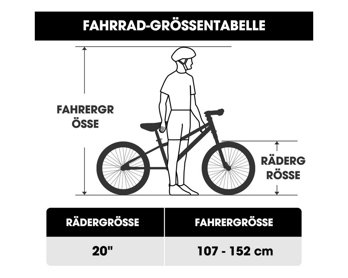 HILAND Jugendfahrrad 20 Zoll Mountainbike für Kinder,Jungen und Mädchen,Geschenk für Kinder, 21313123 Bild 4