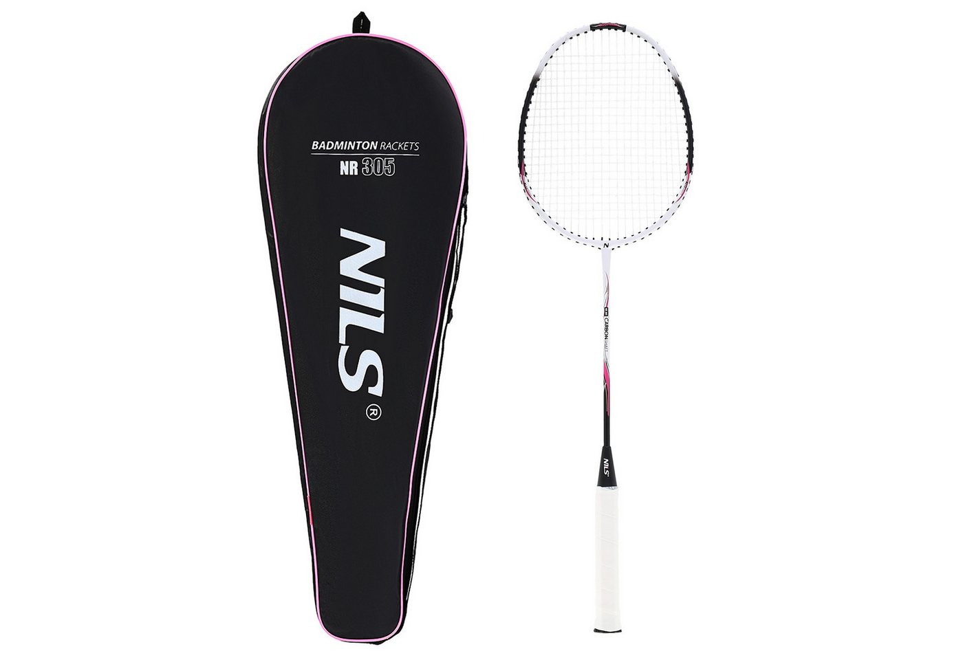 Nils Badmintonschläger Carbon Schläger Badminton mit Schutzhülle Bild 3