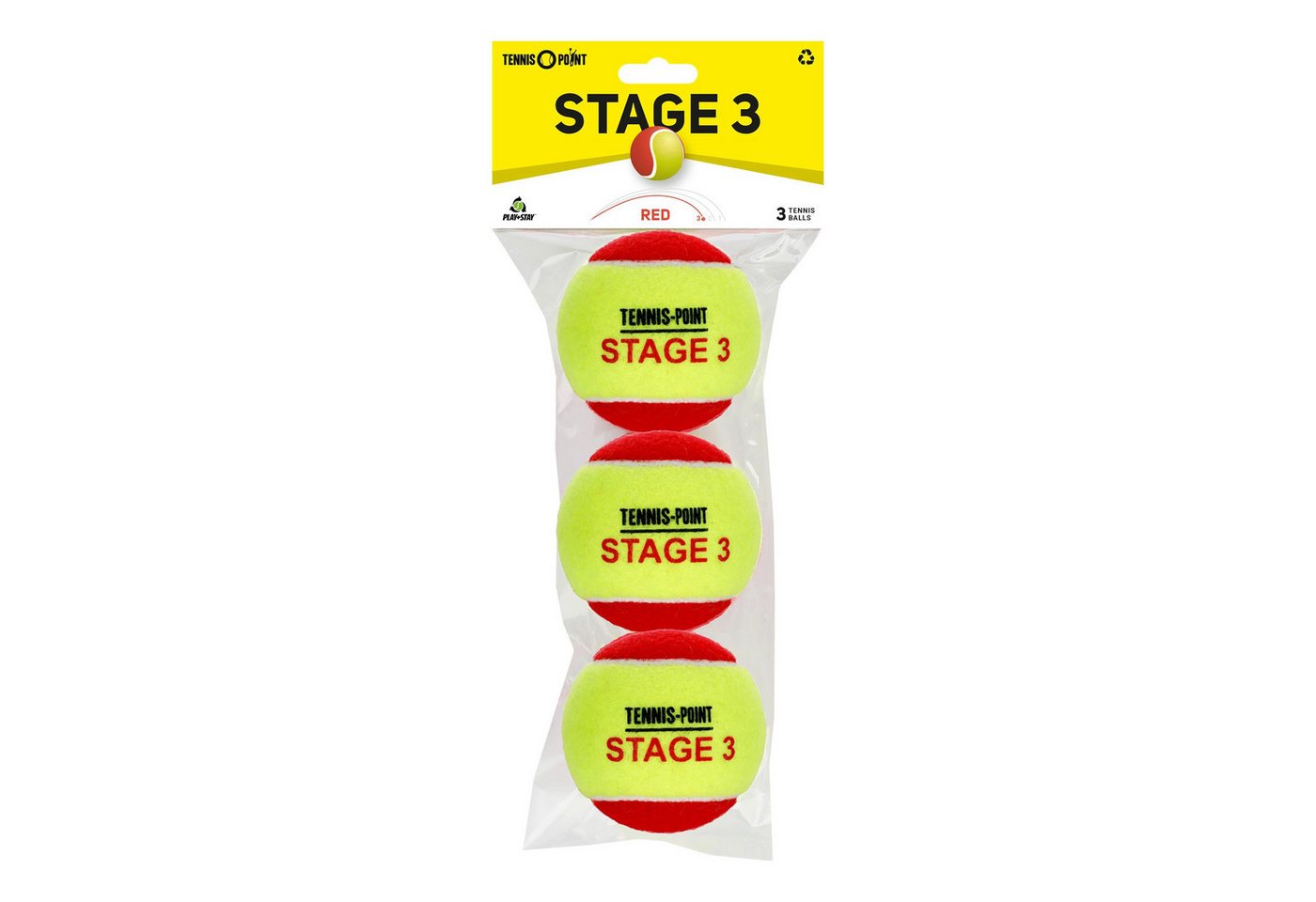 Tennis-Point Tennisball TP Stage 3 - Tennisbälle - Play and Stay Ball - (3er Beutel) Bild 2