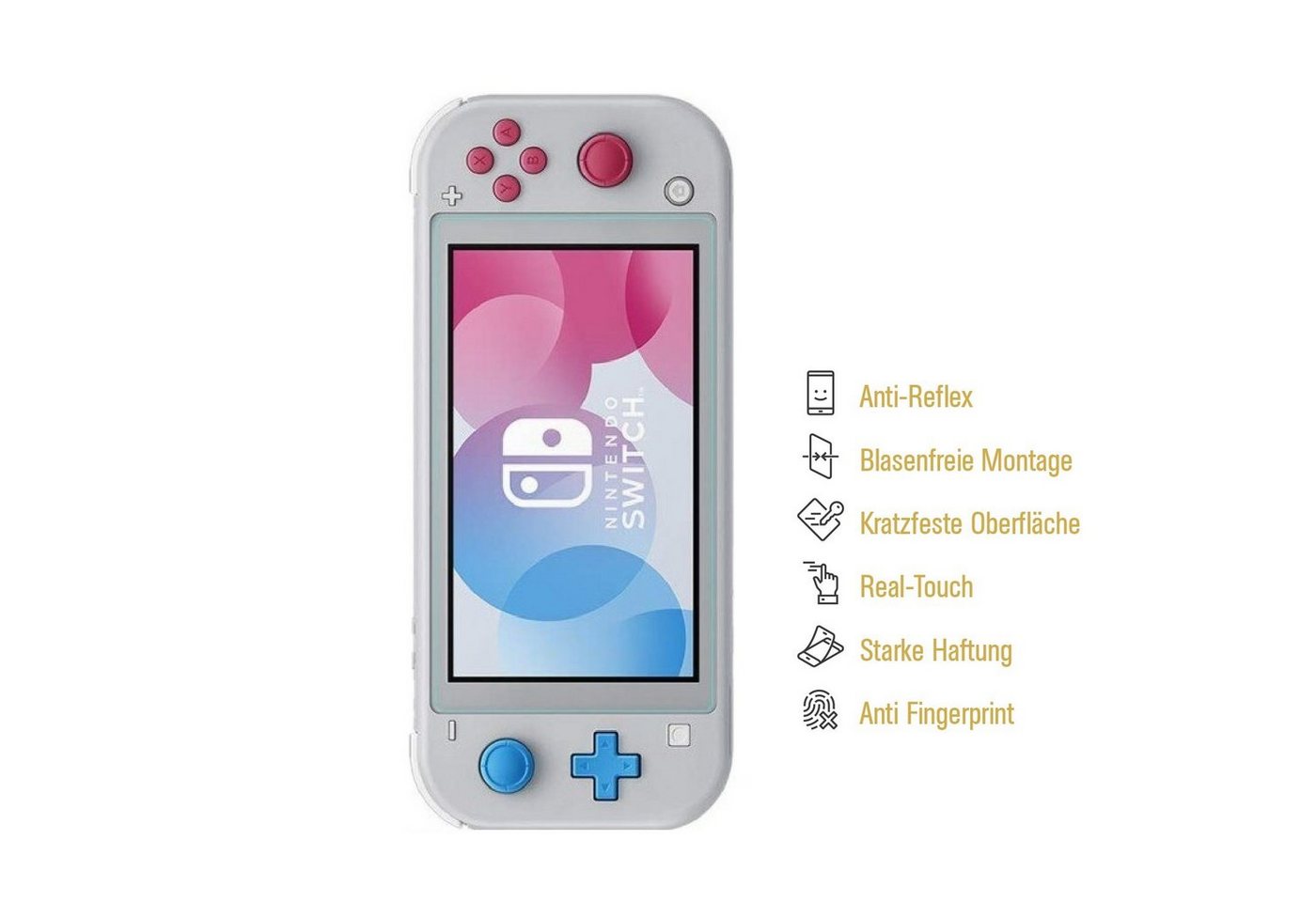 Protectorking Schutzfolie 1x Panzerfolie für Nintendo Switch Lite Displayschutz Schutzfolie, (1-Stück), ENTSPIEGELT Bild 2