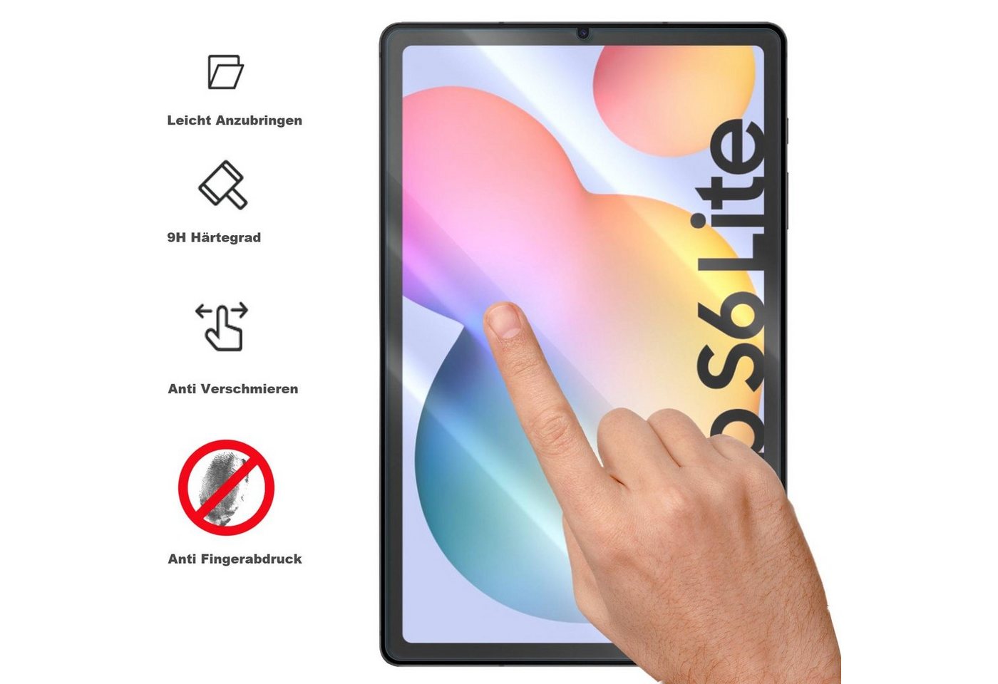 Numerva Schutzfolie Panzer Folie Echt Glas für Apple iPad Air 3 / 10.5, (Schutzfolie, 1x Schutzfolie 2x Reinigungstücher), Tablet Display Schutzglas Folie Echt Glas Folie 9H Bild 2