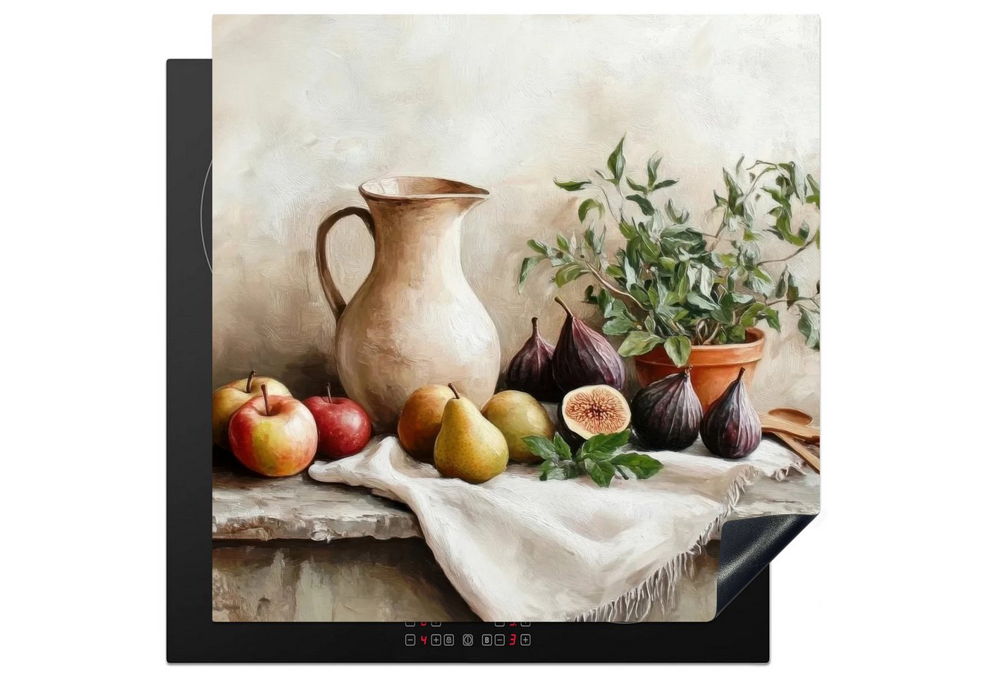 MuchoWow Herd-Abdeckplatte Obst - Kräuter - Ländlich, Vinyl, (1 tlg), Cerankochfeld Abdeckung, Herd Abdeckplatten Vinyl, 58x59 cm Bild 2