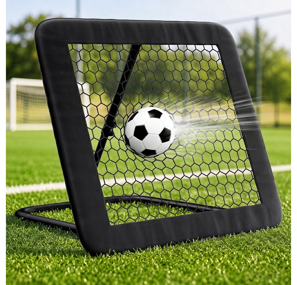 Meulbaty Rebounder Fußball Rebounder mit 32 mm Stahlrahmen- Stufenlos Verstellbar, (1-St., klappbares Trainingsnetz), für Schuss, Pass, Ballannahme & Torwarttraining Bild 4