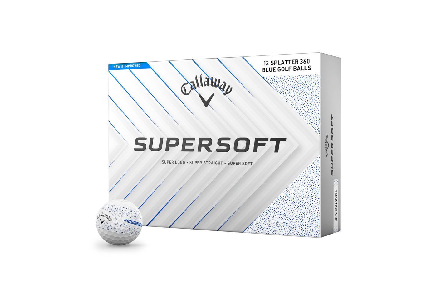 Callaway Golfball Callaway Supersoft Golfball (1 Dutzend) 12 Stück Splatter Blau