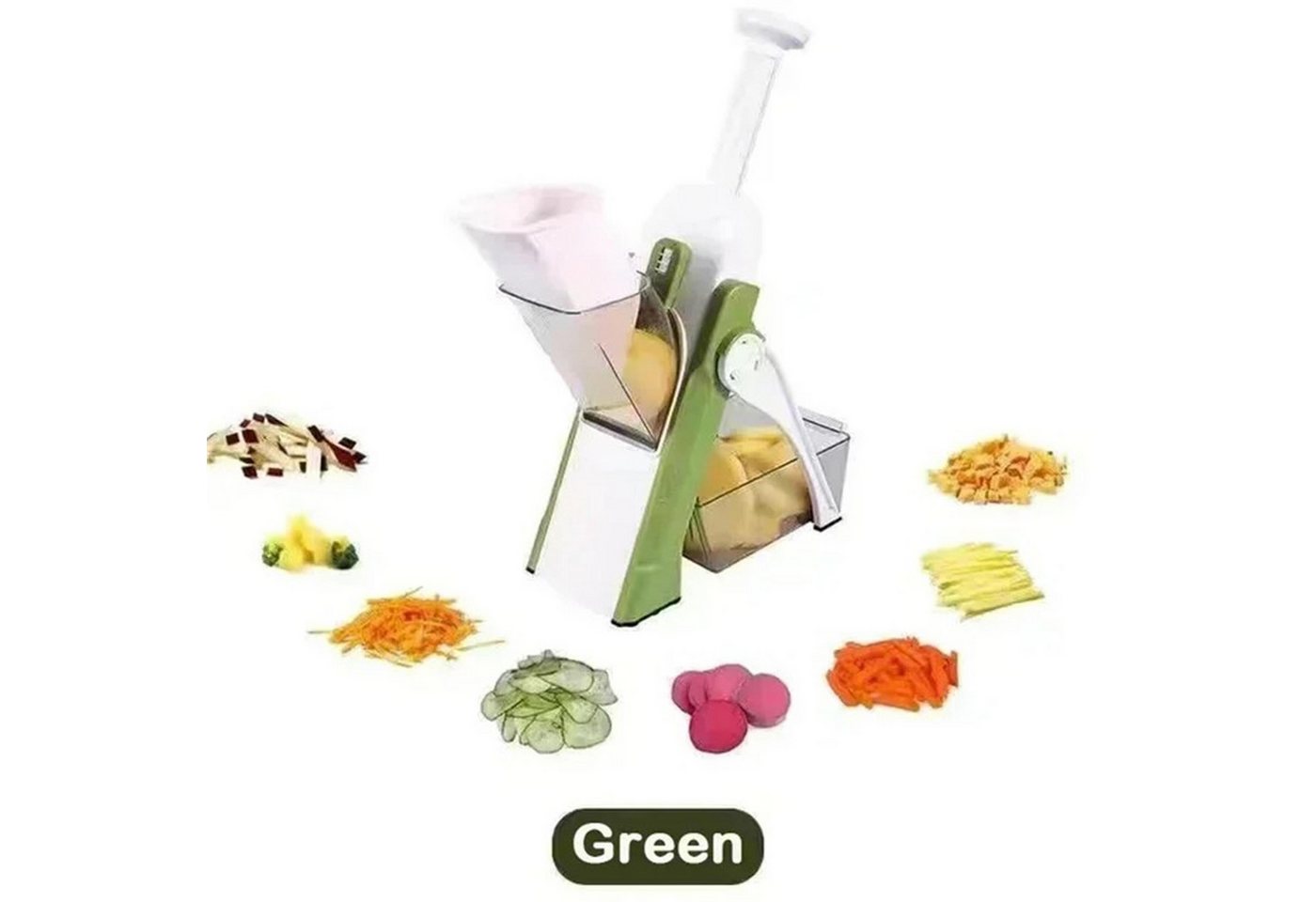 Luckice Gemüseschneider Multifunktionaler Gemüseschneider, manuell, für Salat, Kartoffeln, Pommes & Käse, Küchenhelfer Bild 3