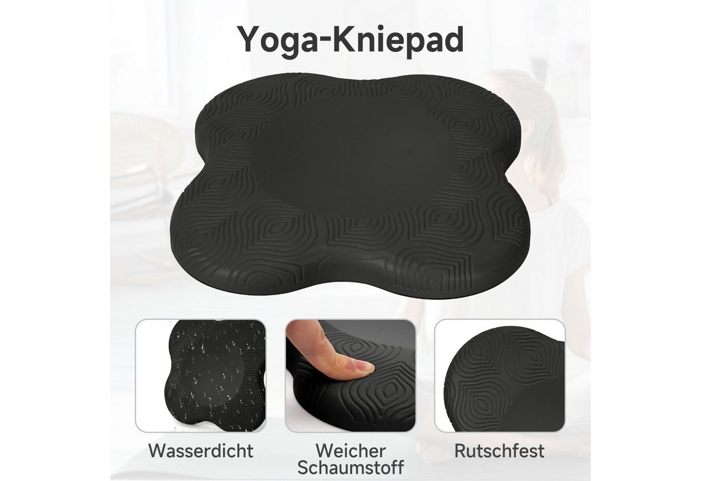 OSTWOLKE Yogamatte Yoga Kniekissen Rutschfeste Knieschützer Matte Yoga-Knieschoner (2-St)