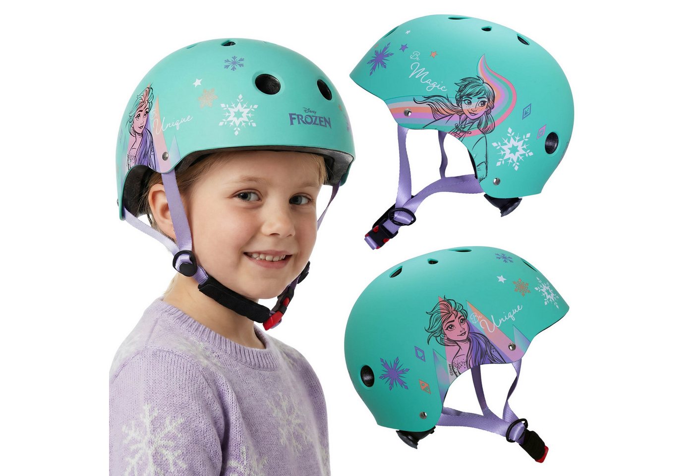 Disney Frozen Kinderfahrradhelm DISNEY Frozen Elsa Kinder Fahrradhelm Mädchen, verstellbar, 52–56 cm Bild 4