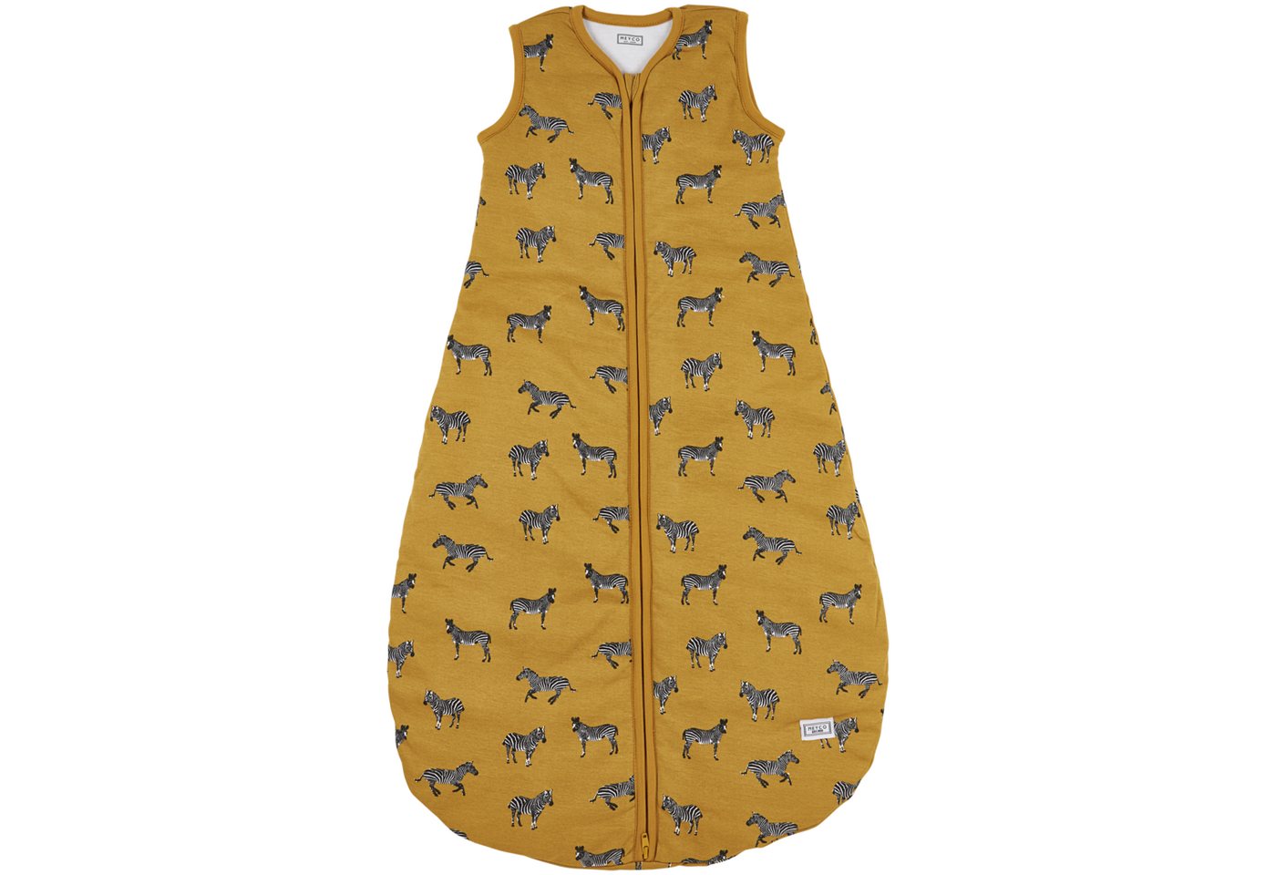 Meyco Baby Babyschlafsack Zebra Animal Honey Gold (100% Baumwolle, 1 tlg), 86cm