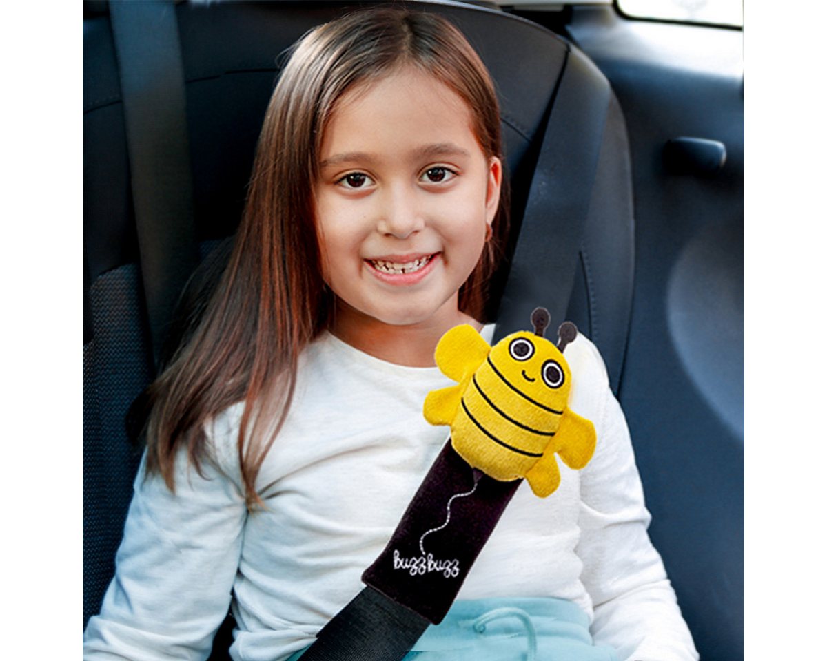 MILK&MOO Milk&Moo Buzzy Bee Auto-Gurtpolster für Kinder – Weich & komfortabel Kinder-Sicherheitsgurt (1-tlg) Bild 2