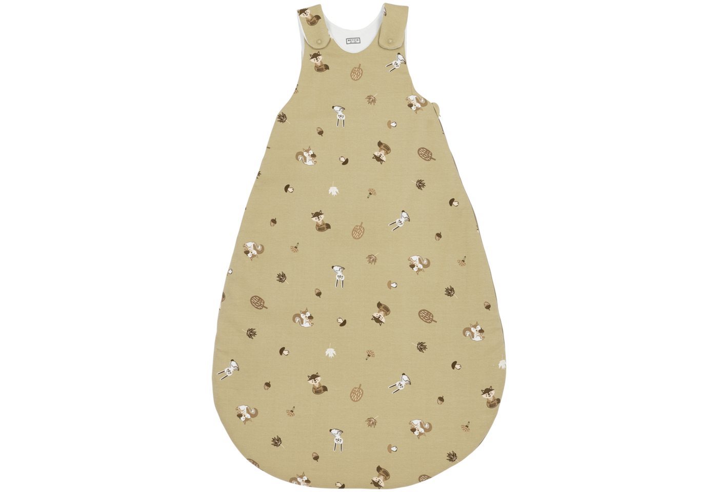 Meyco Baby Babyschlafsack Forest Animals Sand (100% Baumwolle, 1 tlg), 62/68 Bild 2