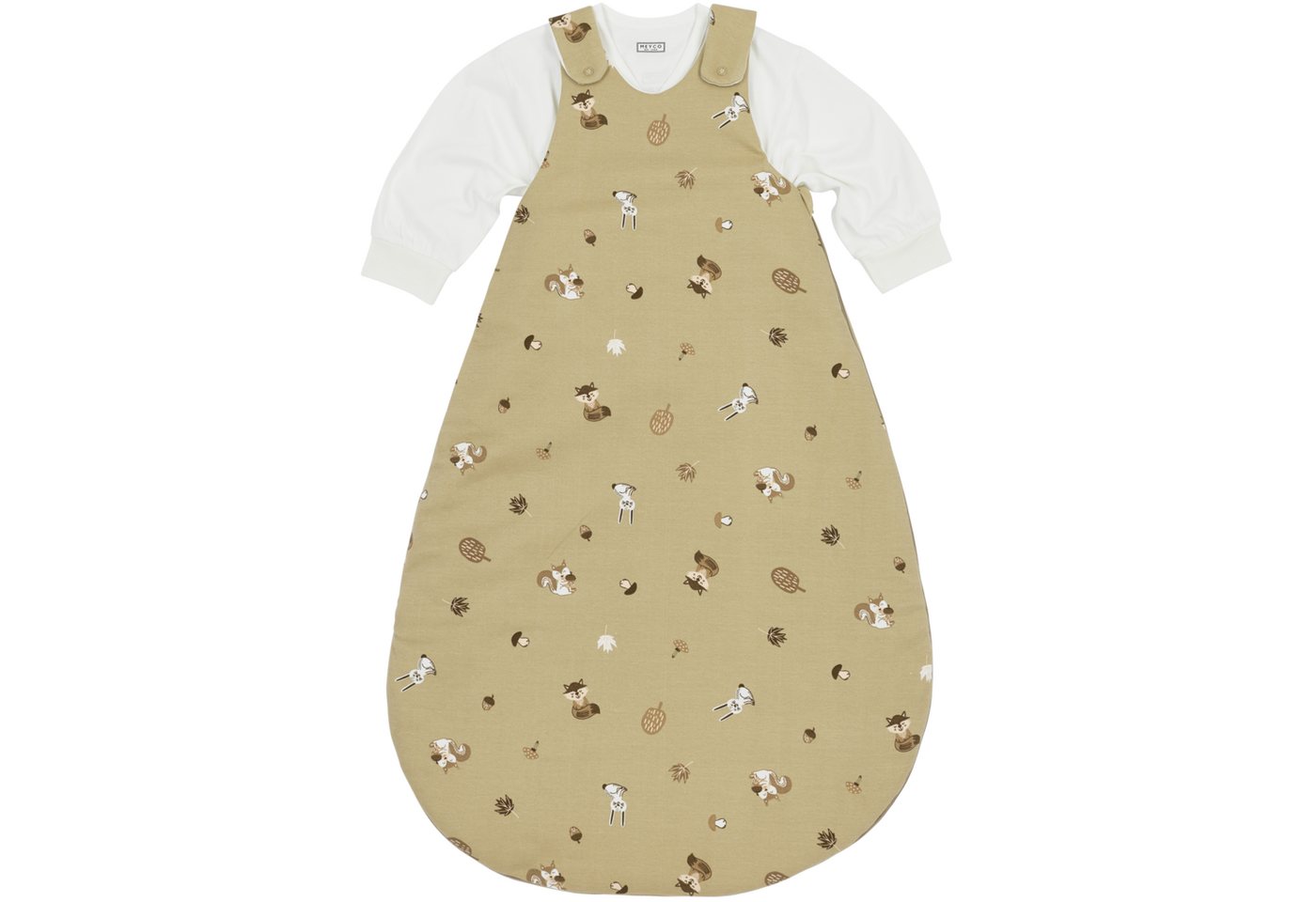 Meyco Baby Babyschlafsack Forest Animals Sand (100% Baumwolle, 1 tlg), 62/68 Bild 4