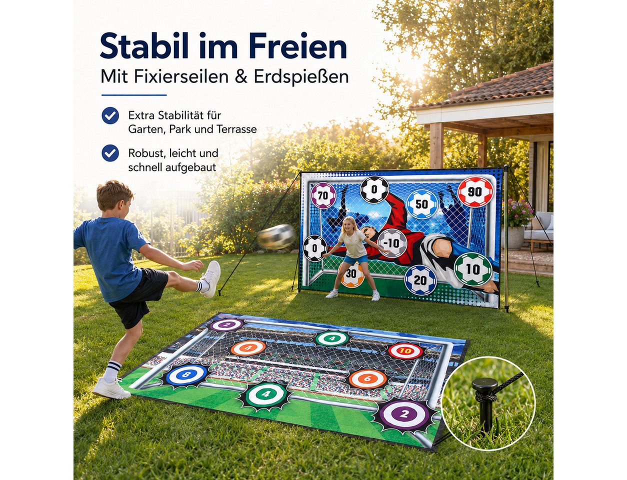 Fyrove Spielball Kinder Fußball, Indoor & Outdoor Fußballspiel Spielzeug (Set, 1-St., Indoor/Outdoor, sicher im Garten/Strand, ab 3 Jahren, fussball spiel), Sportausrüstung Ballspiele Indoorspielzeug Trainingshilfe Bild 4