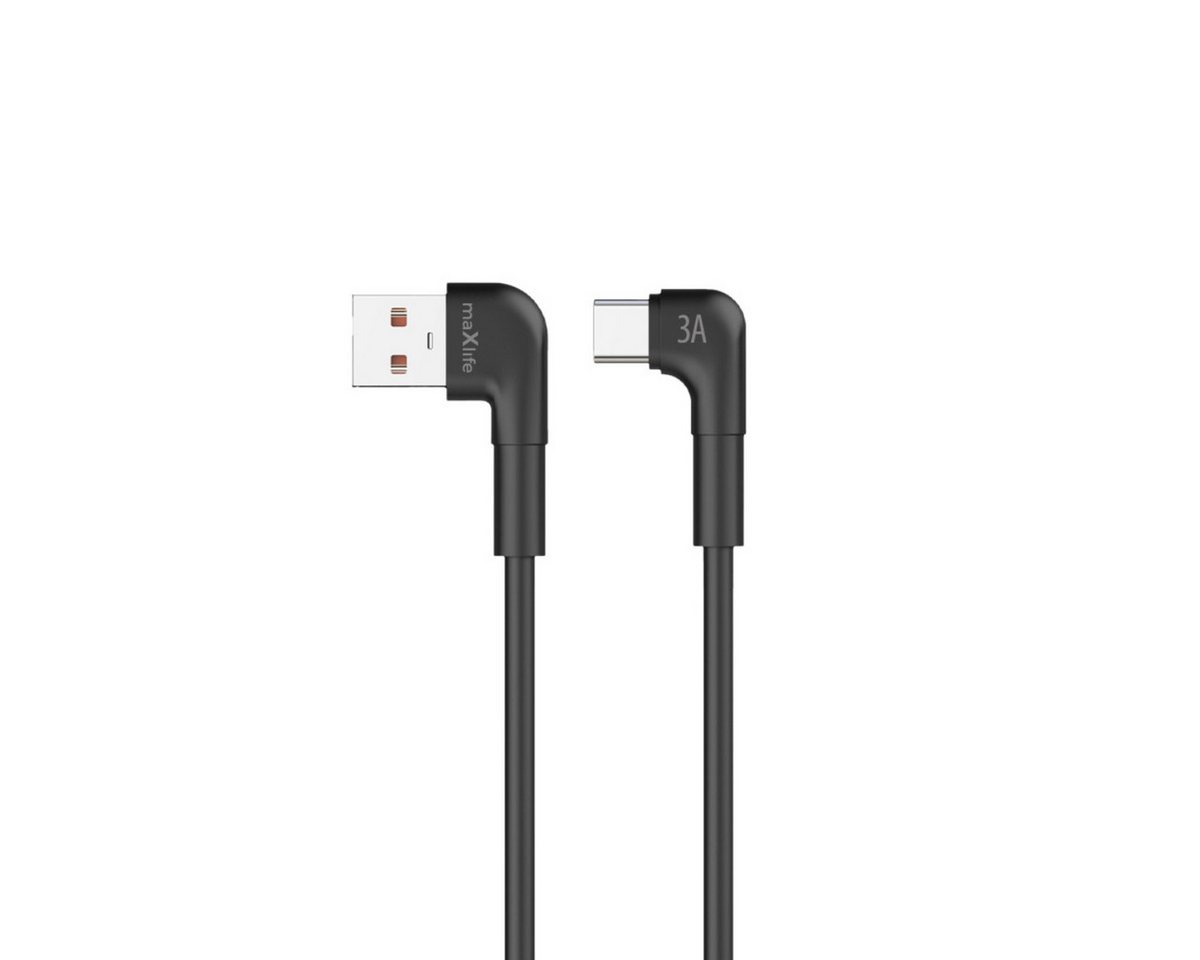 MaXlife MXUC-09 USB-Kabel, USB A, USB C, (100 cm), Gewinkeltes 1 m Kabel für Laden und Datenübertragung Bild 2