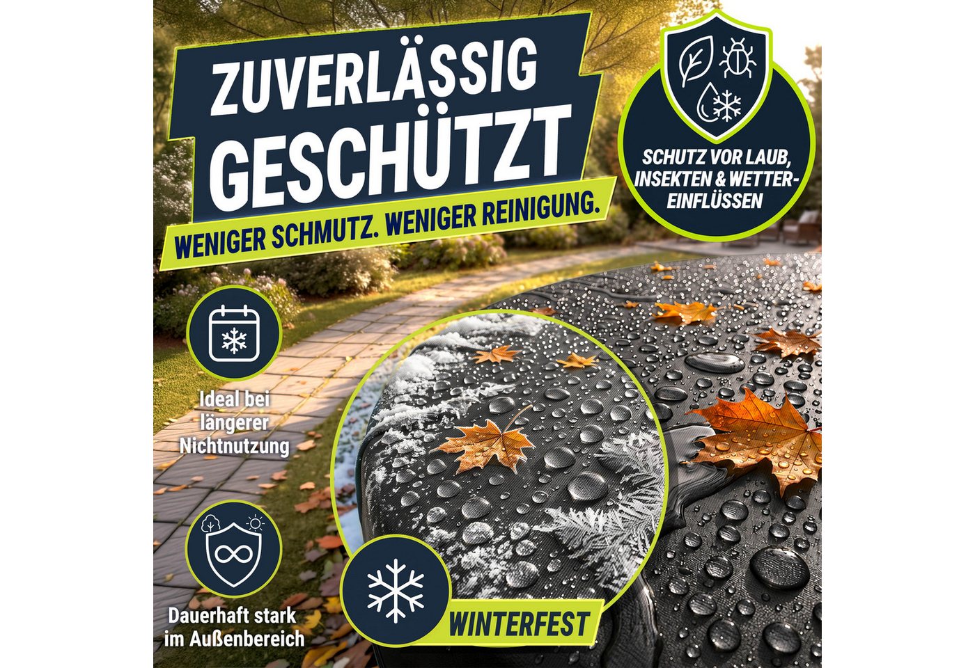 tillvex Pool-Abdeckplane tillvex® Premium Poolabdeckung rund mit Montageset, Solar Pool Abdeck (Abdeckung UV-beständig Schwimmbecken Schwimmbad, Solar Pool Abdeckplane mit 200g/m² Poolplane Rundpool), Premium Poolabdeckung rund mit Montageset für Sommer & Winter Bild 4
