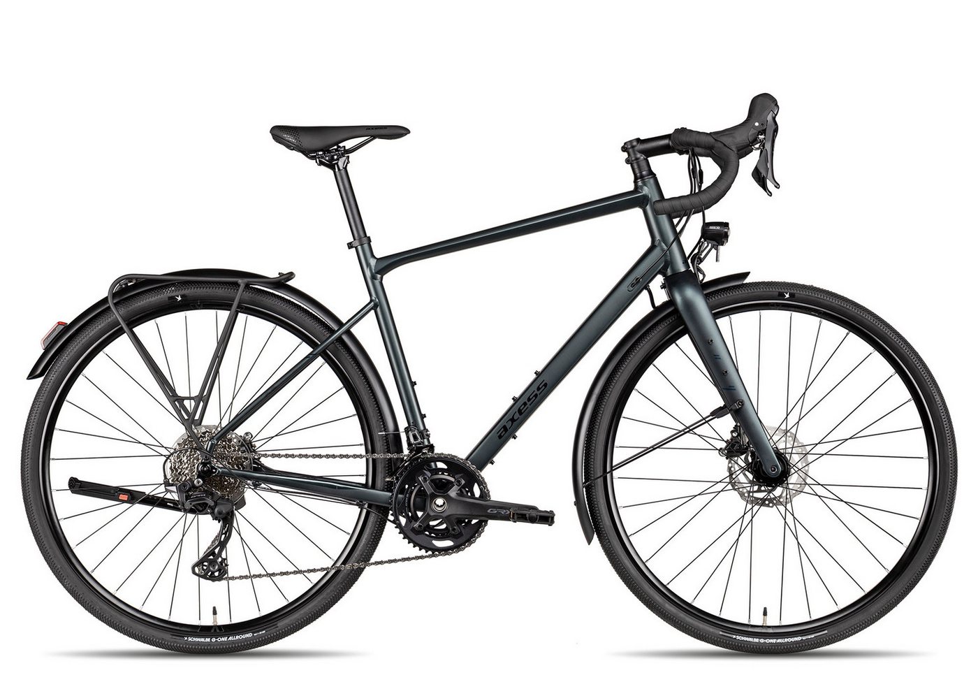 Axess Gravelbike CREED PRO EQ, 24 Gang Shimano GRX RD-RX820, 12-Speed, Shadow Plus Schaltwerk, Kettenschaltung, hydraulische Scheibenbremse blau Bild 2