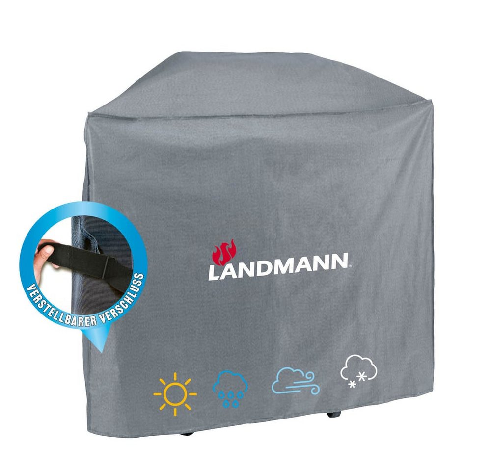 LANDMANN Grillabdeckhaube Wetterschutzhülle 59x127x117cm, wasserdicht UV-beständig, atmungsaktiv & kältebeständig Bild 2